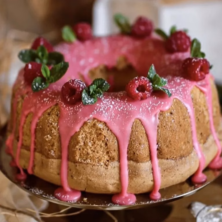 Babka bezglutenowa z lukrem malinowym