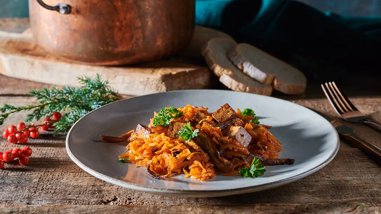 Wegański bigos z boczniakami