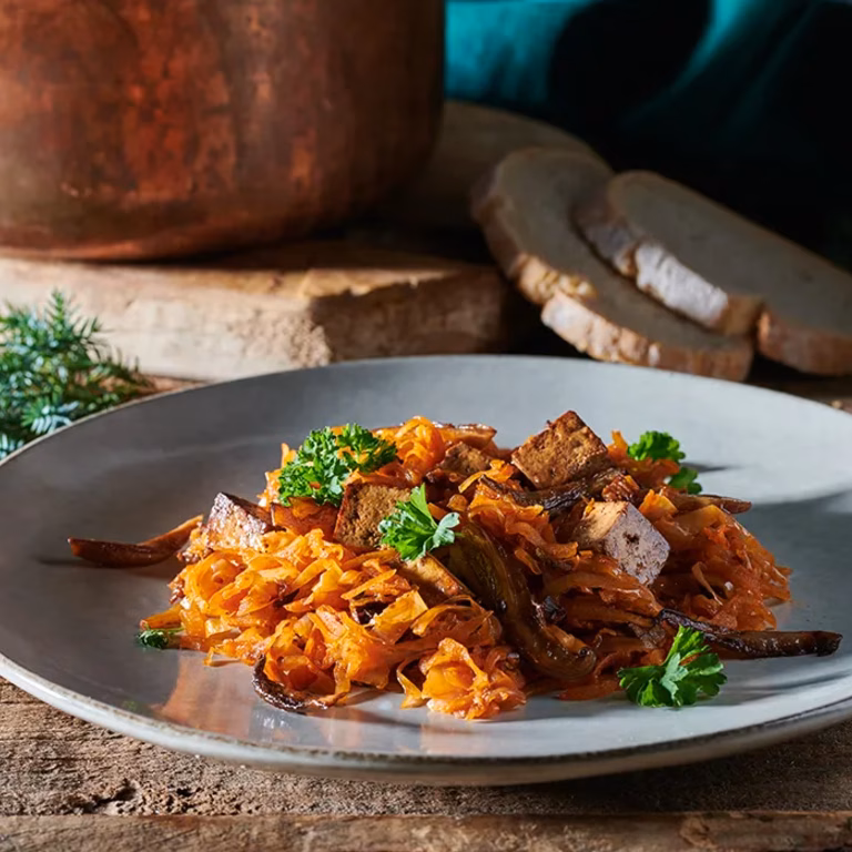 Wegański bigos z boczniakami