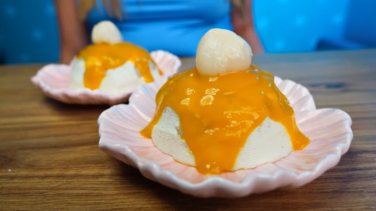 Panna cotta z liczi