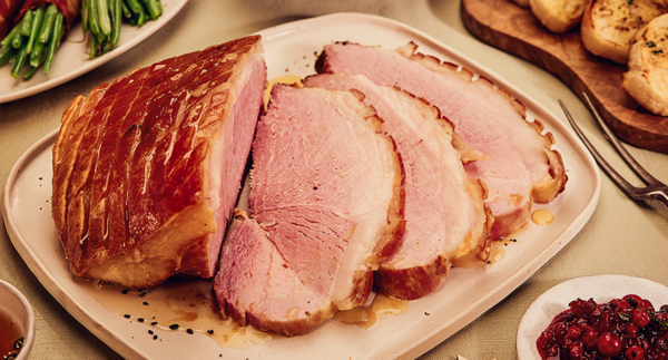 Honigschinken mit Speckbohnen Honigschinken mit Speckbohnen