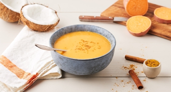 Velouté patate douce au lait de coco