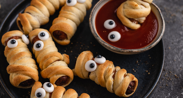 Bandelės su dešrelėmis „Mumijos“